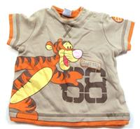 Béžovo-oranžové tričko s tygříkem zn. Bhs + Disney