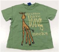 Zelené tričko s žirafou zn. Cherokee 