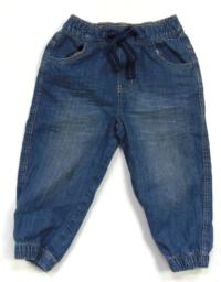 Modré riflové cuff kalhoty zn. Early days