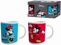 Nové - 2x modrý + červený hrnek s Mickeym a Minnie zn. Disney