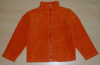 Oranžová fleecová bundička s výšivkou