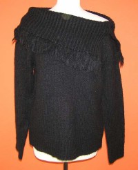 Dámský černý svetr s límcem vel. 42