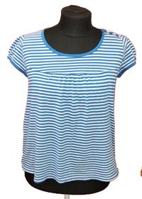 Dámské modro-bílé pruhované tričko 