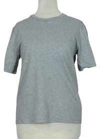 Dámské šedé tričko s nápisem z kamínků zn. Juicy Couture 