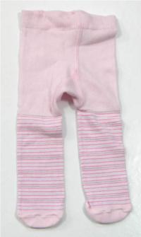 Růžové pruhované punčocháče zn.Marks&Spencer