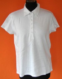 Dámské bílé tričko s límečkem vel. 46
