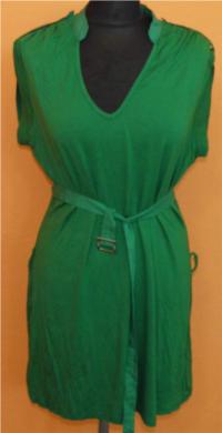 Dámské zelené šaty s páskem zn. John Richmond