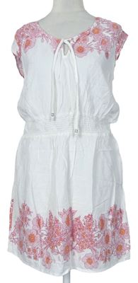 Dámské bílo-růžové květované šaty zn. Dorothy Perkins 