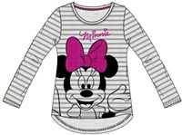 Nové - Šedé pruhované triko s Minnie zn. Disney 