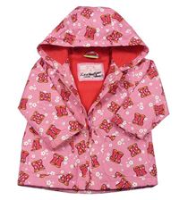 Růžová šusťáková jarní bunda s holínkami a kapucí zn. Topolino