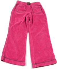 Růžové sametové kalhoty s mašličkou zn. Cherokee