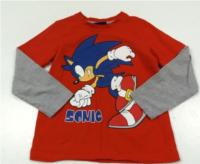 Červeno-šedé triko se Sonicem zn. George