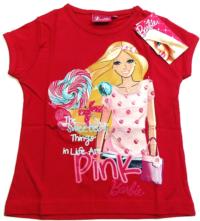 Nové - Tmavorůžové tričko s potiskem zn. Barbie