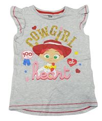 Světlešedé tričko s Jessie - Příběh Hraček zn. Disney