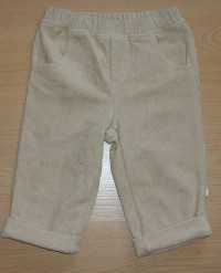 Béžové sametové kalhoty