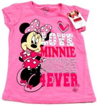 Outlet - Růžové tričko s Minnie zn. Disney 