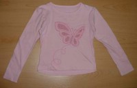 Růžové triko s motýlkem zn. Marks&Spencer