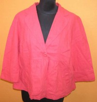 Dámský růžový lněný kabátek zn. Marks&Spencer