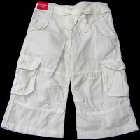 Outlet - Bílé plátěné 3/4 kalhoty vel. 10 let