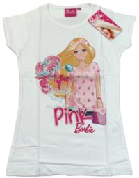 Nové -Bílé tričko s potiskem zn. Barbie 