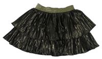 Černo-zlatá plisovaná sukně zn. F&F