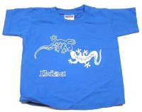 Modré tričko s ještěrkami