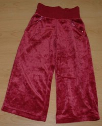 Růžové sametové kalhoty s flitry zn. Pineapple