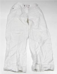 Bílé letní lněné kalhoty zn. Cherokee