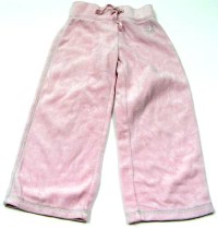 Růžové sametové kalhoty se srdíčkem zn. Next