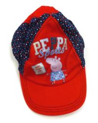 Červeno-tmavomodrá kšiltovka s Peppa pig zn. George vel.104-116