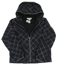 Černá vzorovaná softshellová bunda s kapucí zn. McKinley