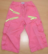 Růžové plátěné 7/8 kalhoty zn. Girl2girl