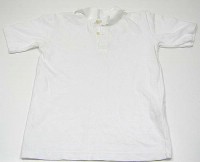 Bílé tričko s límečkem, vel. 146