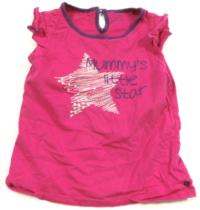 Růžovo-fialové tričko s hvězdičkou zn.TU 