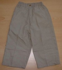 Béžové plátěné kalhoty