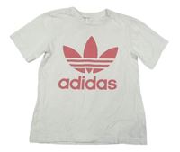 Bílé tričko s logem zn. Adidas