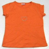 Oranžové tričko se srdíčkem