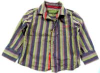 Zeleno-fialová pruhovaná košile s nápisem zn. Ted Baker