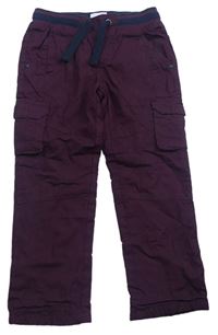 Lilkové plátěné podšité kalhoty s kapsami zn. Topolino