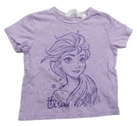 Lila tričko s Elsou zn. H&M