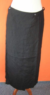 Dámská černá lněná zavinovací sukně zn. Marks&Spencer vel. 44