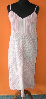 Dámské růžovo-bílé šaty