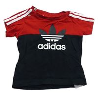 Černo-červené tričko s logem zn. Adidas