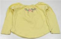 Žluté triko s kytičkami zn. Mothercare