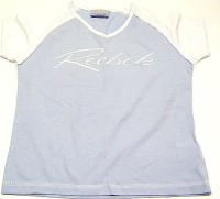Modro-bílé tričko s nápisem zn. Reebok, vel. 158/164