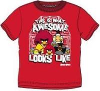 Nové - Červené tričko s Angry Birds 