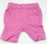 Růžové plátěné 3/4 kalhoty zn. Early Days 