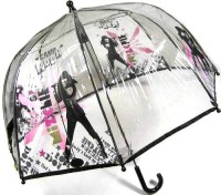 Outlet - Černo-průhledný deštník Camp Rock zn. Disney