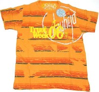 Outlet - Pánské oranžové tričko s potiskem