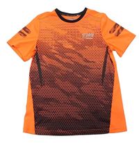 Neonově oranžovo-černé sportovní tričko zn. C&A